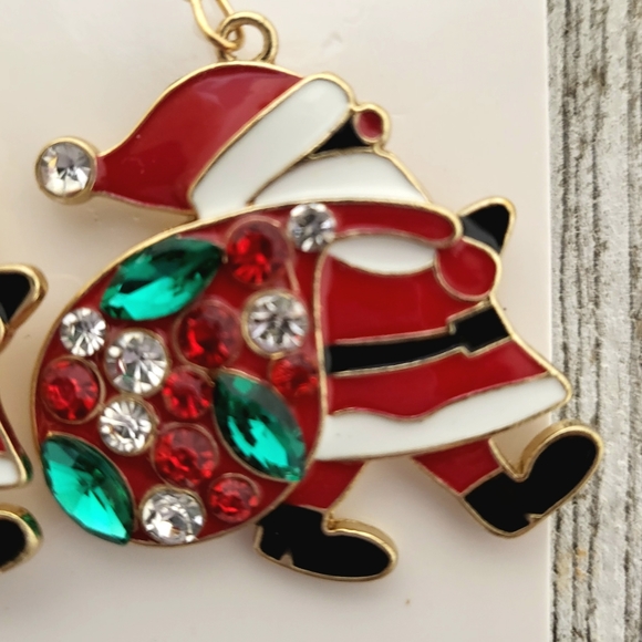 Santa Holiday Earrings - Picture 2 of 7